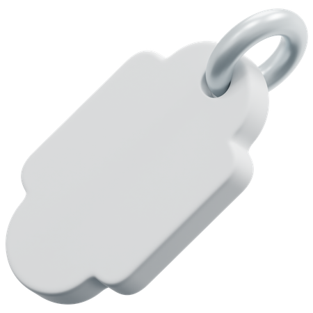 Free Etiqueta ornamentada em branco  3D Icon