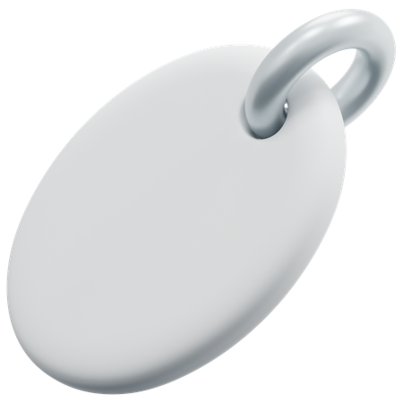 Free Etiqueta oval horizontal em branco  3D Icon
