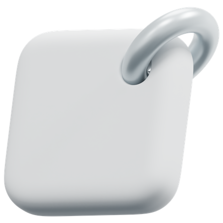 Free Etiqueta quadrada arredondada em branco  3D Icon