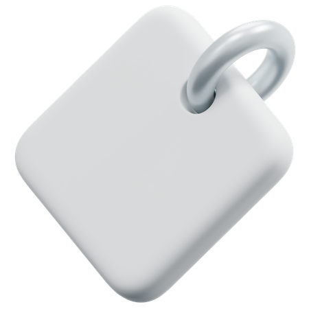 Free Étiquette carrée vierge à bord souple  3D Icon