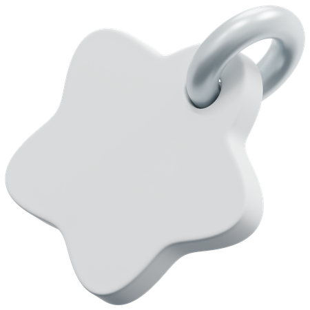 Free Étiquette vierge en forme d'étoile  3D Icon