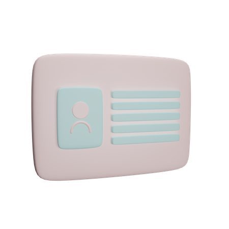 Free Carte d'étudiant  3D Icon