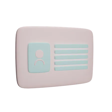 Free Carte d'étudiant  3D Icon