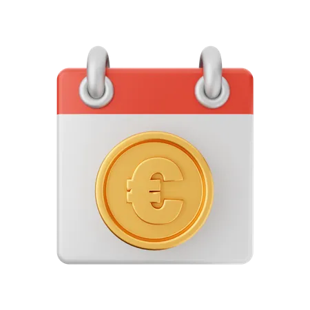 Free Calendário do euro  3D Icon