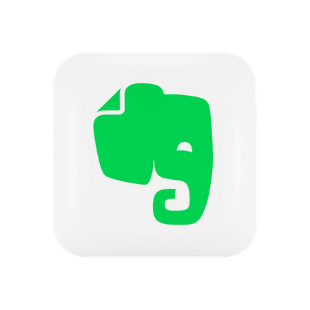 Free Evernote  3D Logo