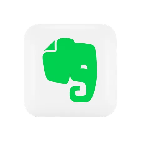 Free Evernote  3D Logo