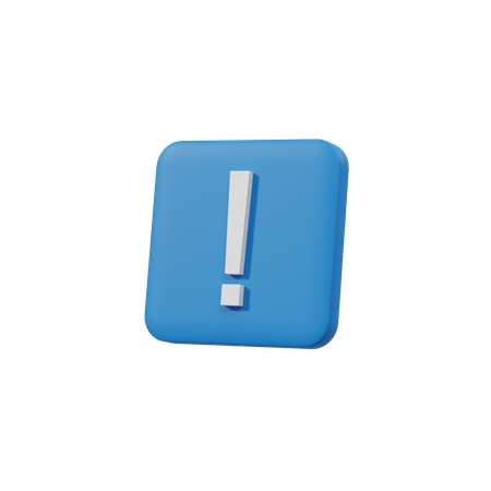 Free Exclamation Mark  3D Icon