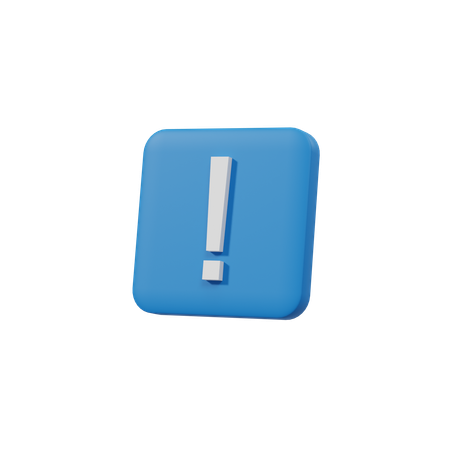 Free Exclamation Mark  3D Icon