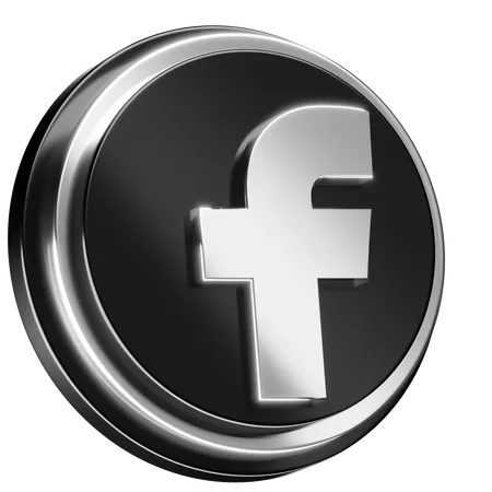 Free 3 D Facebook Logo In Silver And Black 3D Icon