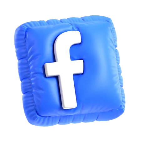 Free 3 D Inflated Facebook Logo 3D Icon