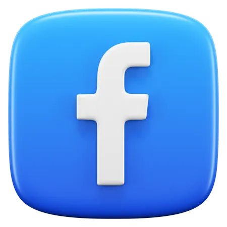 Free Minimalistic Design Of The Facebook Logo 3D Icon