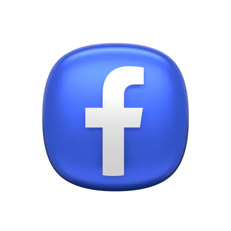 Free Facebook Social Media 3 D Icon Render 3D Icon