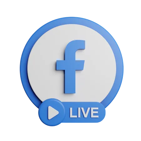 Free Facebook Live  3D Logo