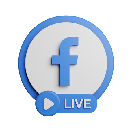 Free Facebook Live  3D Icon