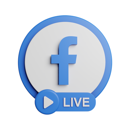 Free Facebook Live  3D Logo