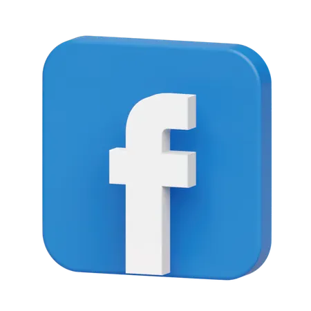 Free Facebook Logo  3D Illustration
