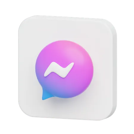 Free Facebook Messenger  3D Illustration