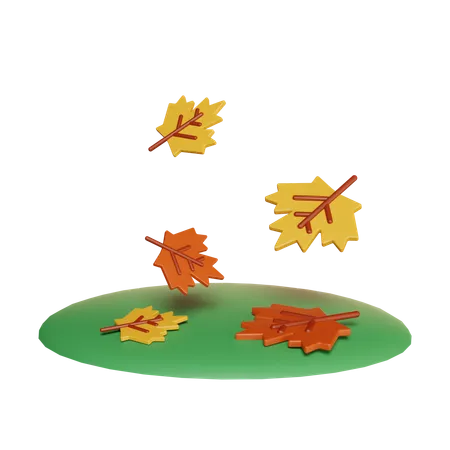 Free Falling Leaf  3D Icon