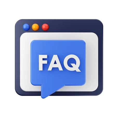 Free Faq Website  3D Icon