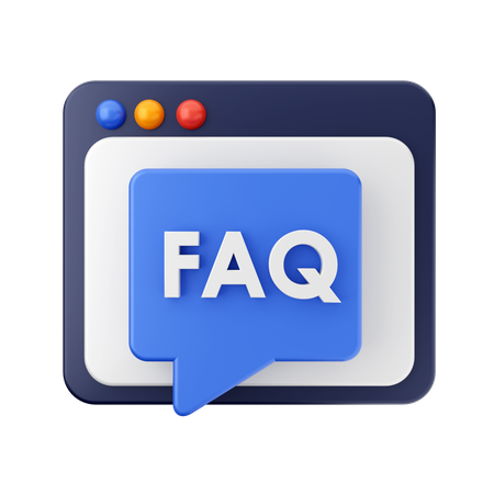 Free Faq Website  3D Icon
