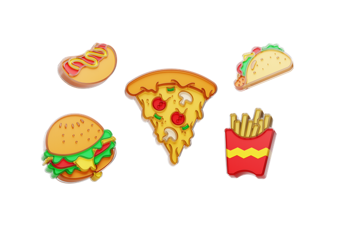Free Fast Food  3D Icon