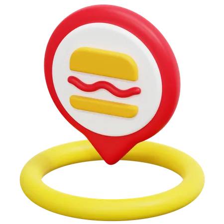 Free Fast Food Location  3D Icon