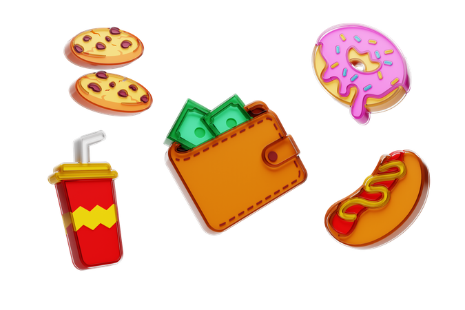 Free Fast-Food-Zahlung  3D Icon