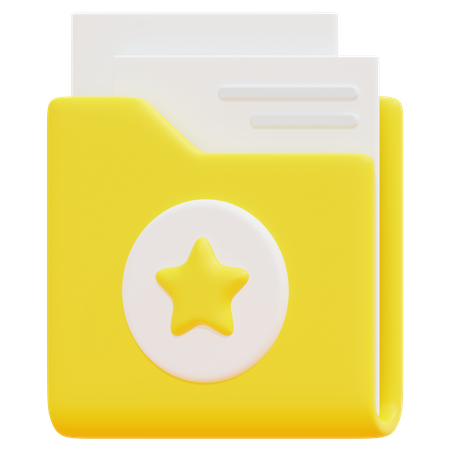 Free Favorite Folder 3D Icon