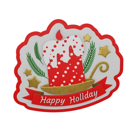 Free Felices fiestas  3D Sticker