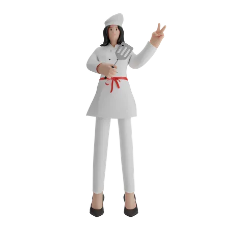 Free Female cook  3D Illustration