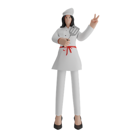 Free Female cook  3D Icon