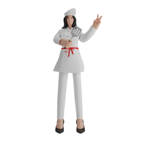 Free Female cook  3D Illustration