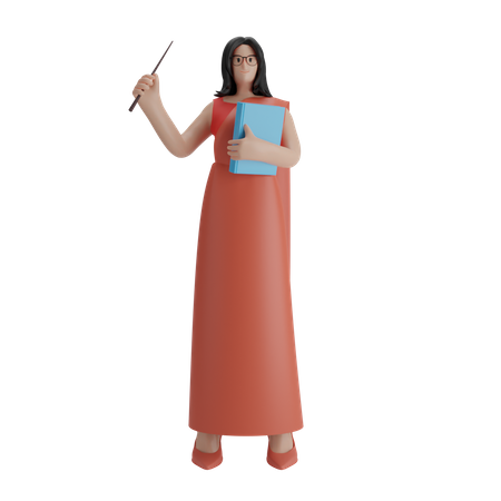 Free Female teacher  3D Illustration