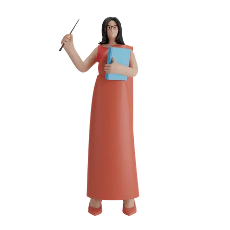 Free Female teacher  3D Illustration