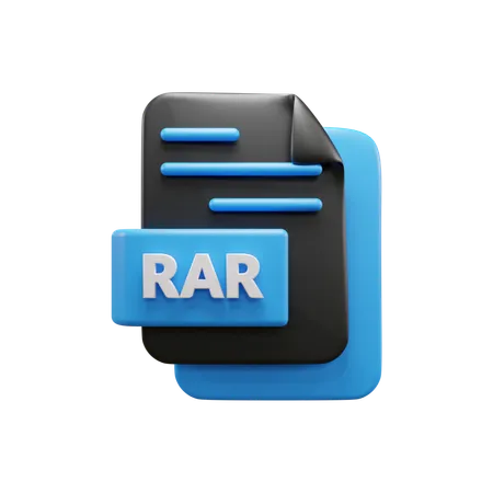Free Fichier rar  3D Icon
