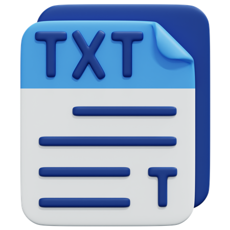 Free Fichier txt  3D Icon
