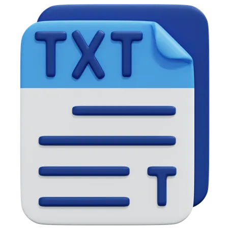 Free Fichier txt  3D Icon