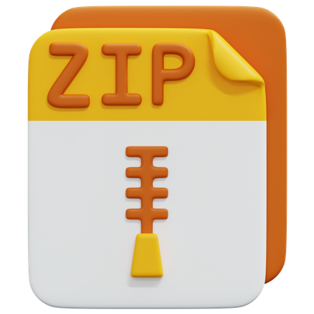 Free Fichier zip  3D Icon
