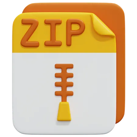 Free Fichier zip  3D Icon