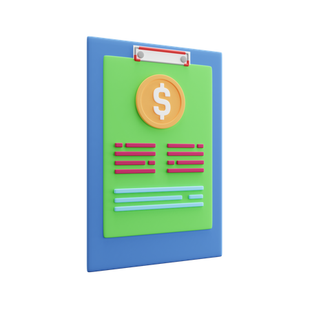 Free Finance Report  3D Icon