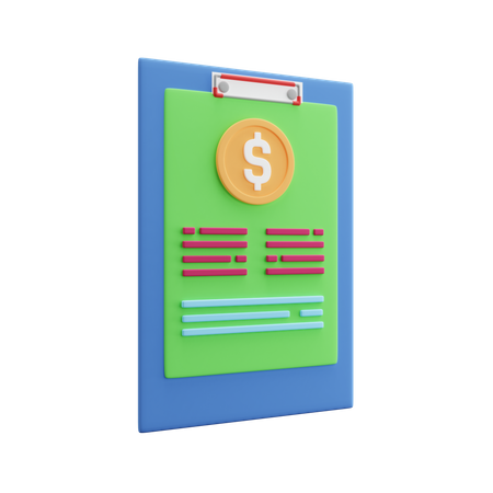 Free Finance Report  3D Illustration