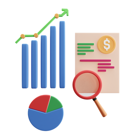 Free Finance Report Research  3D Icon