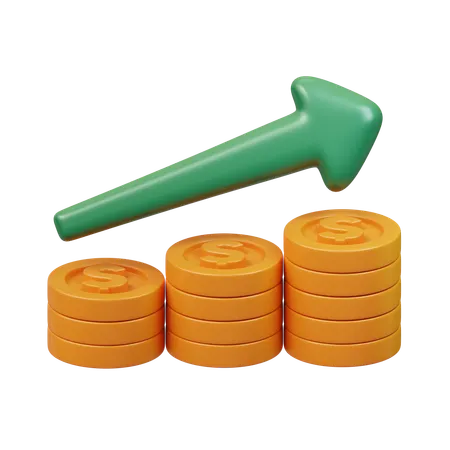 Free Financial Growth  3D Icon