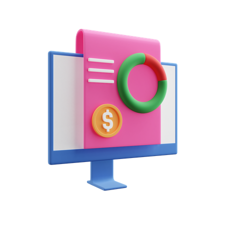 Free Financial Report  3D Icon