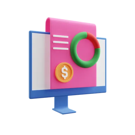 Free Financial Report  3D Illustration