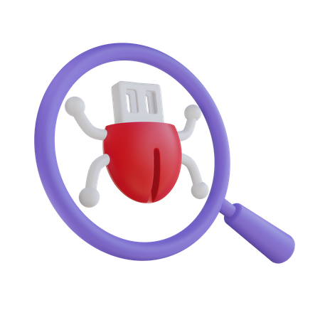 Free Find Malware  3D Icon