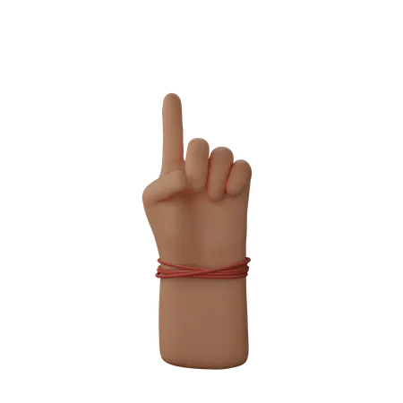 Free Finer up gesture  3D Illustration