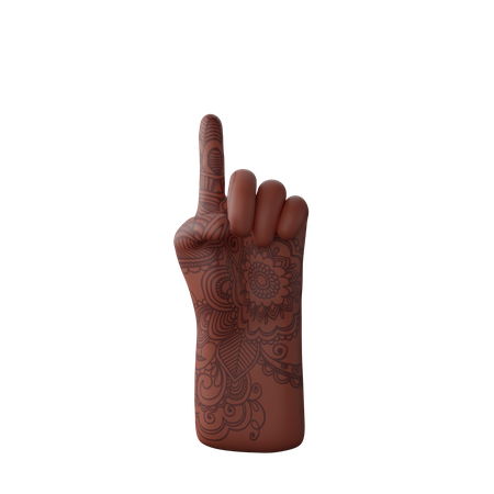 Free Finger nach oben Geste  3D Illustration