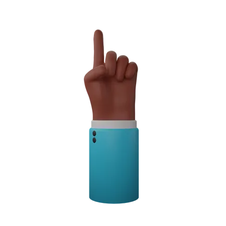Free Finger up gesture 3D Illustration