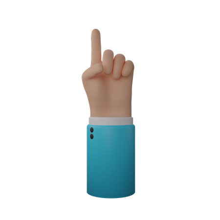 Free Finger up gesture  3D Icon